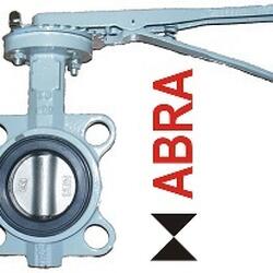 Затвор поворотный межфланцевый маслобензостойкий ABRA-BUV-VF863D125H Ду125 Ру16 с рукояткой