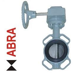 Затвор поворотный межфланцевый маслобензостойкий ABRA-BUV-VF863D400G Ду400 Ру16 с редуктором
