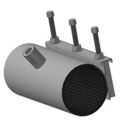 Хомут врезной ОД=57-66 ДУ=50 L=150 нар. резьба ДУ15