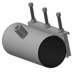 Хомут врезной ОД=113-123 L=500 нар. резьба ДУ15